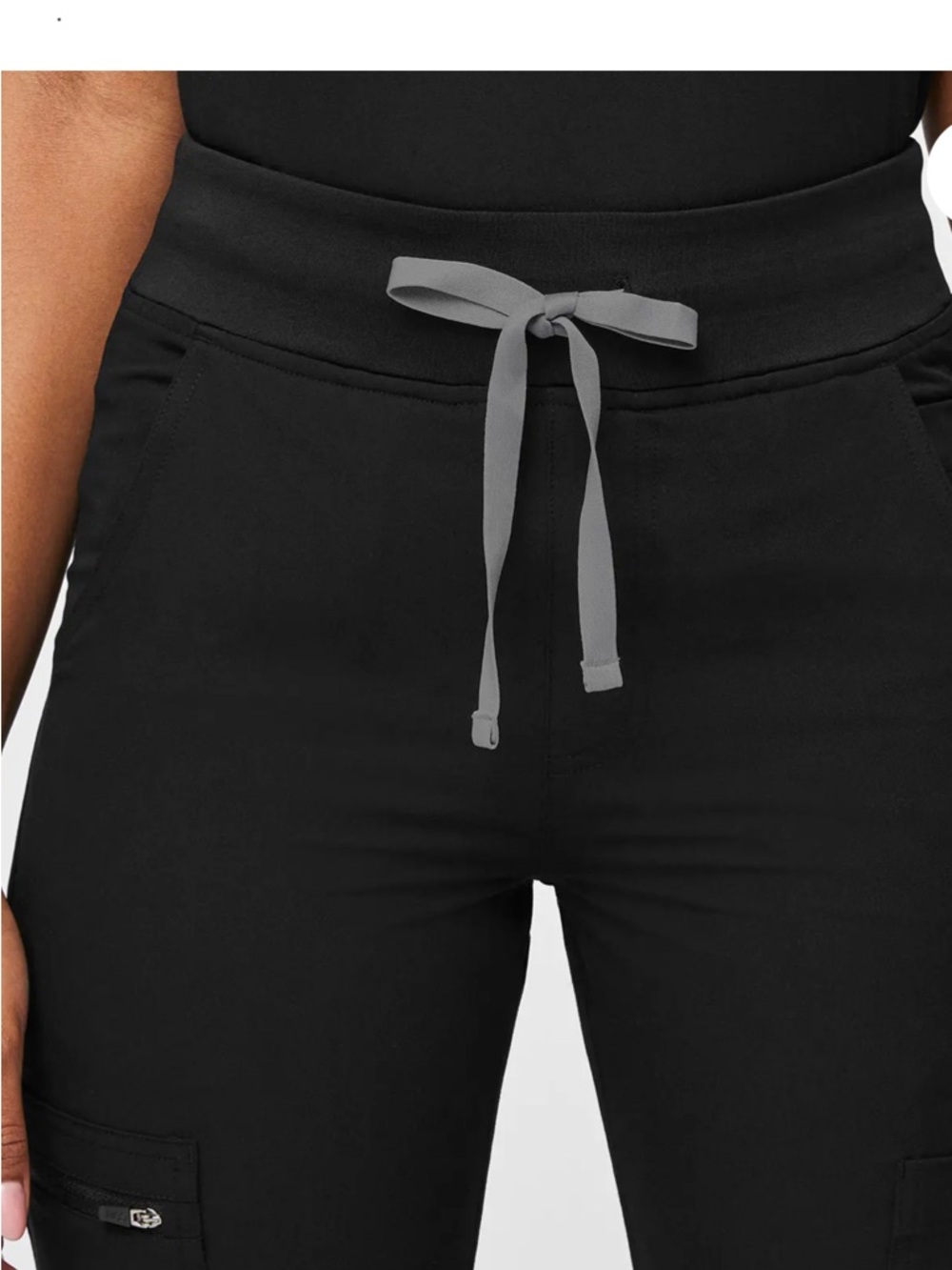 Figs Black Yola High Waisted 2.0 - Tall Skinny Scrub Pants - Picture 9 of 9